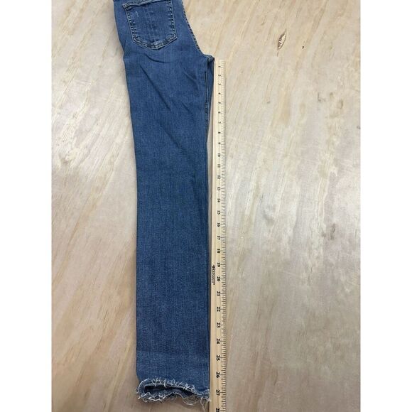 rag & bone Skinny Distressed Midland Raw Hem Jeans Size 26 medium wash - Picture 5 of 5